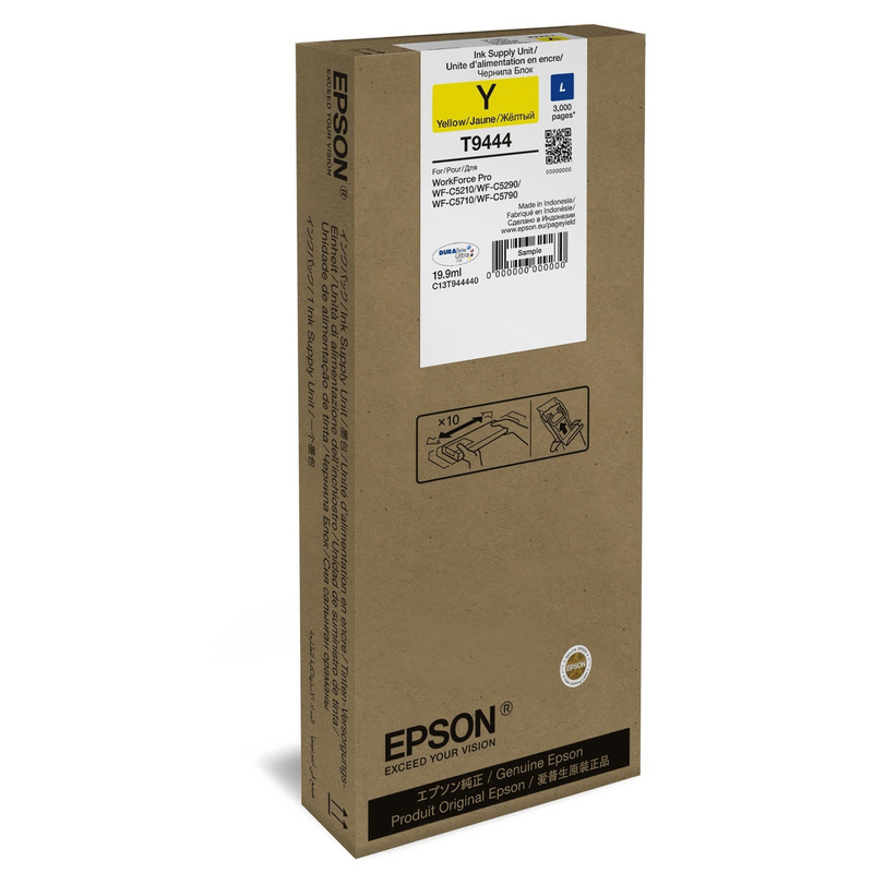 Epson T9444 19.9-ml L SIZE for WorkForce Pro Yellow Printer Ink Cartridge Original C13T944440 Single-pack