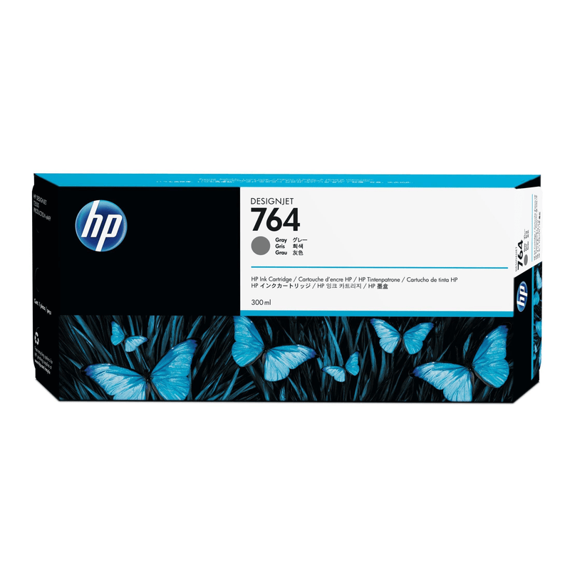 HP 764 300-ml DesignJet Grey Printer Ink Cartridge Original C1Q18A Single-pack