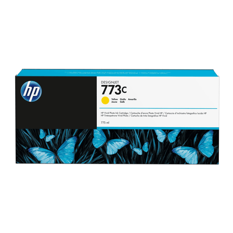 HP 773C 775-ml DesignJet Yellow Printer Ink Cartridge Original C1Q40A Single-pack
