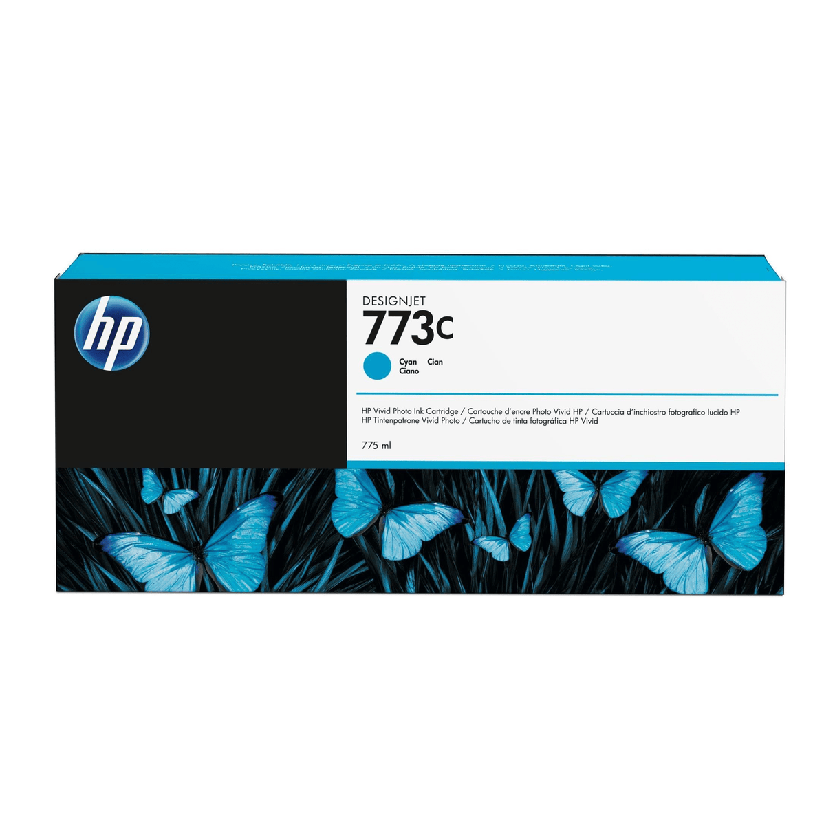 HP 773C 775-ml DesignJet Cyan Printer Ink Cartridge Original C1Q42A Single-pack