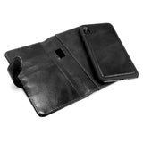 Tuff-Luv Genuine Leather Slim Wallet Case Magnetic Shell for iPhone X/XS Black C3_91
