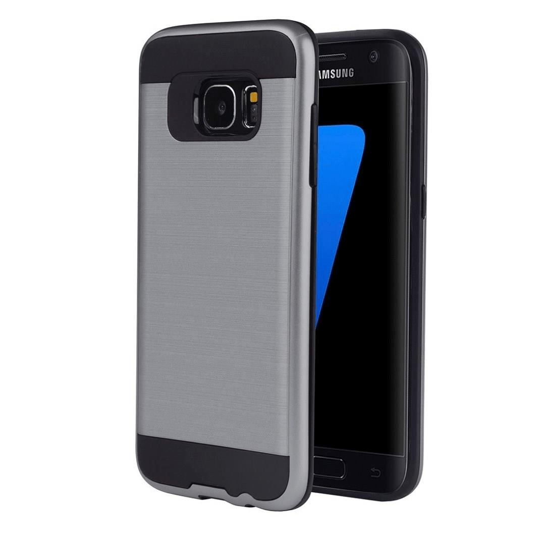 Tuff-Luv Dual Layer Combo Case for Samsung Galaxy S7 Edge Grey C5_86