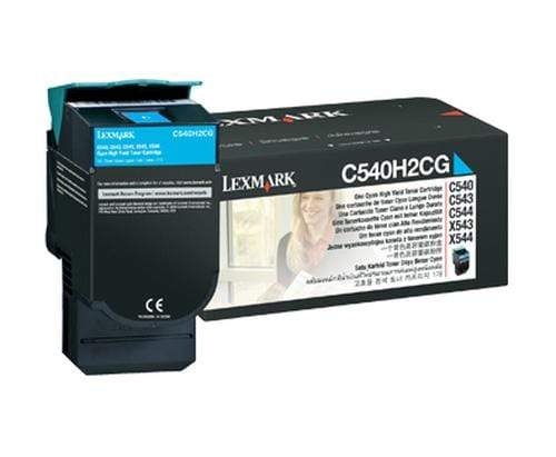 Lexmark C540H2CG Cyan Toner Cartridge 2,000 Pages Original Single-pack