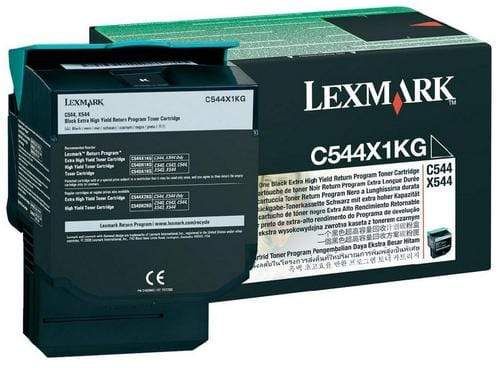 Lexmark C544X1KG Black Toner Cartridge 6,000 Pages Original Single-pack
