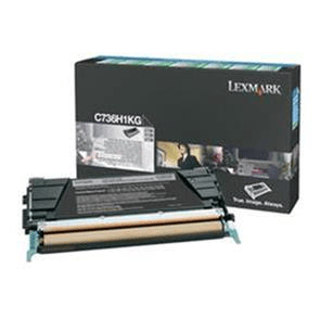 Lexmark C736H1KG Black Toner Cartridge 12,000 Pages Original Single-pack