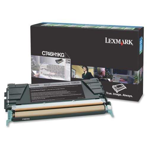 Lexmark C746H1KG Black Toner Cartridge 12,000 Pages Original Single-pack