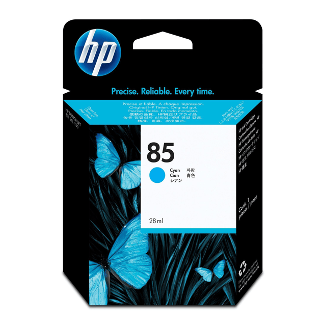HP 85 28-ml DesignJet Cyan Printer Ink Cartridge Original C9425A Single-pack