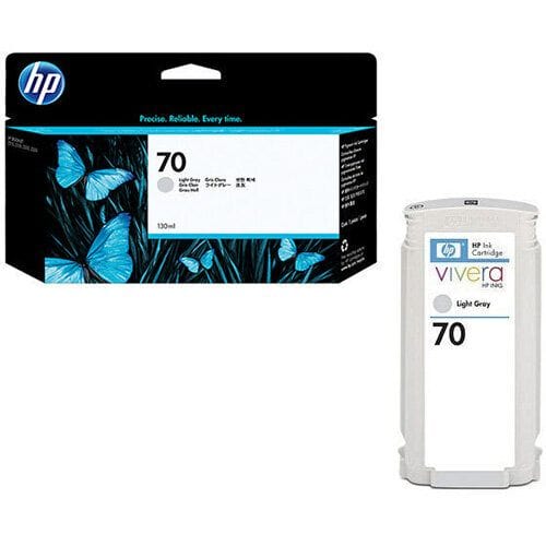 HP 70 130-ml DesignJet Light Grey Printer Ink Cartridge Original C9451A Single-pack
