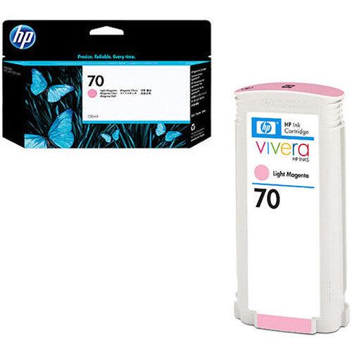 HP 70 130-ml DesignJet Light Magenta Printer Ink Cartridge Original C9455A Single-pack