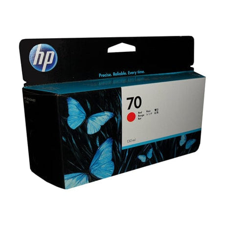 HP 70 130-ml DesignJet Red Printer Ink Cartridge Original C9456A Single-pack