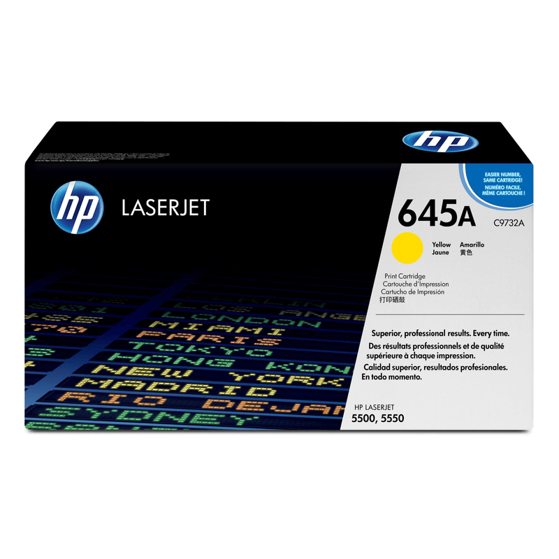 HP 645A Yellow Toner Cartridge 12,000 Pages Original C9732A Single-pack