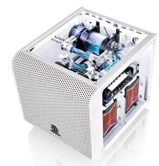 Thermaltake Core V1 Snow Edition Cube White PC Case CA-1B8-00S6WN-01