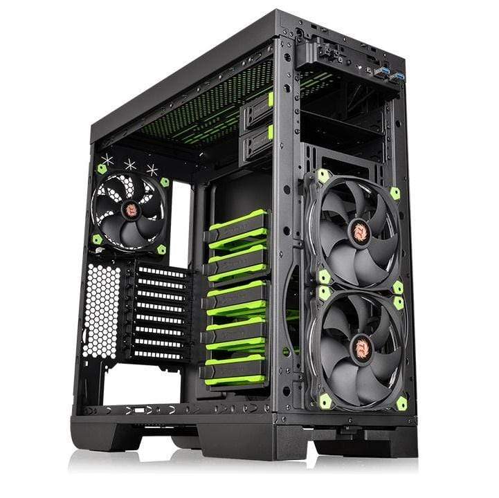 Thermaltake Core V51 Riing Edition Midi Tower Black and Green Gaming PC Case CA-1C6-00M8WN-00