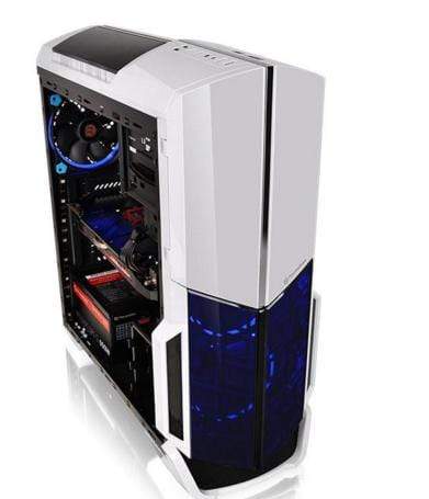 Thermaltake Versa N21 Snow Midi Tower Black and White Gaming PC Case CA-1D9-00M6WN-00