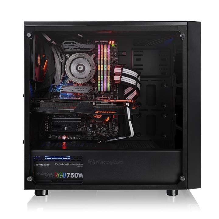 Thermaltake Versa J22 TG Midi Tower Black Gaming PC Case CA-1L5-00M1WN-00