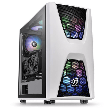 Thermaltake Commander C34 TG Snow ARGB Edition Midi Tower Black and White PC Case CA-1N5-00M6WN-00
