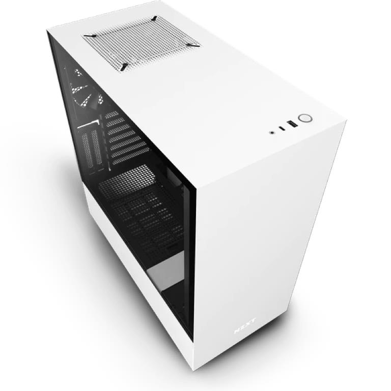 NZXT H510i Compact Mid-Tower with Lighting and Fan Control White-Black CA-H510I-W1