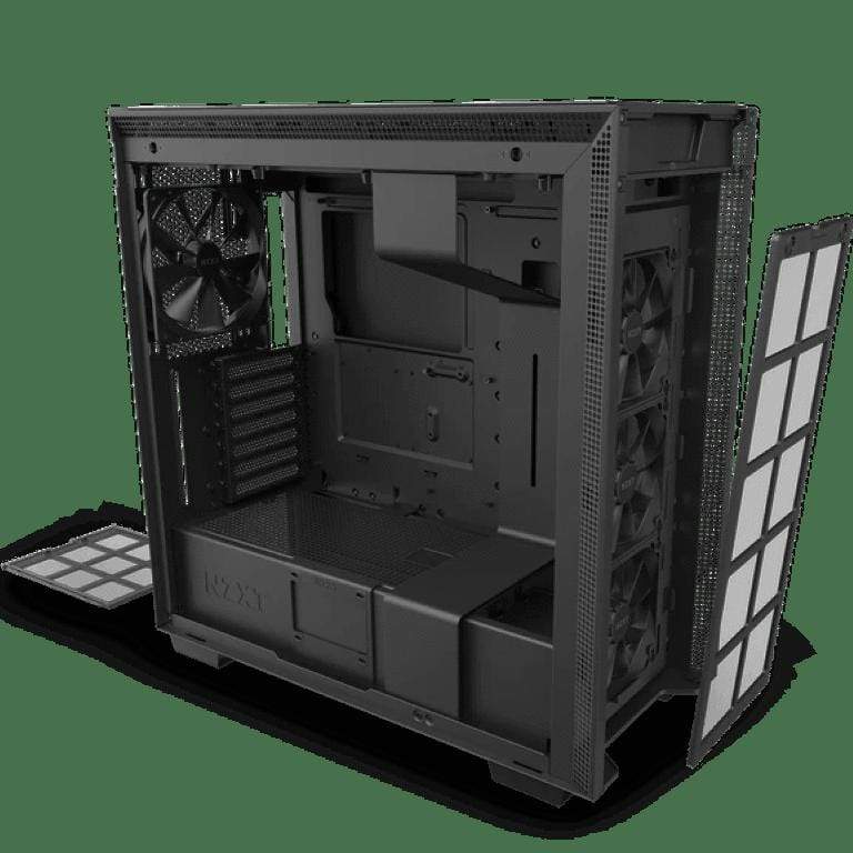 NZXT H710 Mid-Tower Case with Tempered Glass Black CA-H710B-B1