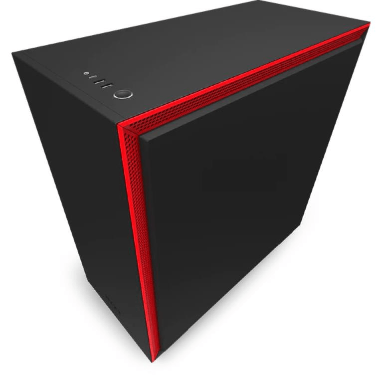 NZXT H710 Mid-Tower Case with Tempered Glass Black-Red CA-H710B-BR