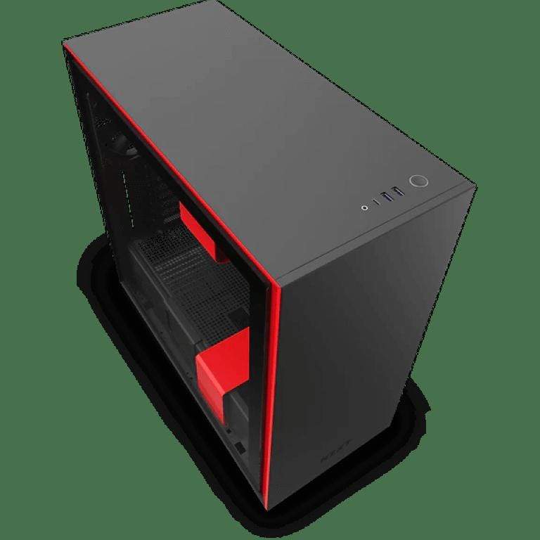 NZXT H710 Mid-Tower Case with Tempered Glass Black-Red CA-H710B-BR