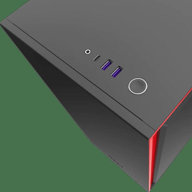 NZXT H710 Mid-Tower Case with Tempered Glass Black-Red CA-H710B-BR