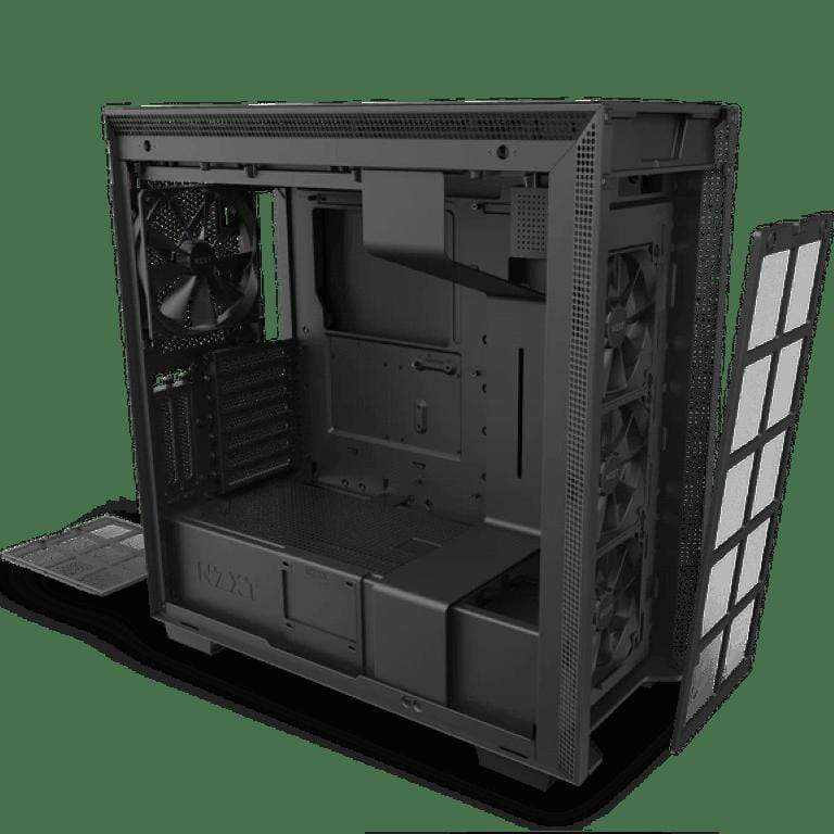 NZXT H710i Mid-Tower Case with Lighting and Fan Control Black CA-H710I-B1