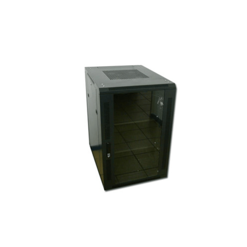 Acconet 18U 19 1000mm Deep 2 Shelves 4 Fans Glass Door with Lock Cabinet CAB-18U1000