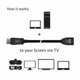 CLUB3D DisplayPort 1.4 Extension Cable 8K60Hz DSC 1.2 HBR3 HDR Bidirectional M/F 3m/9.84ft