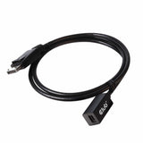CLUB3D Mini DisplayPort 1.4 to DisplayPort Extension Cable 8K60Hz DSC 1.2 HBR3 HDR Bidirectional F/M 1m/3.28ft