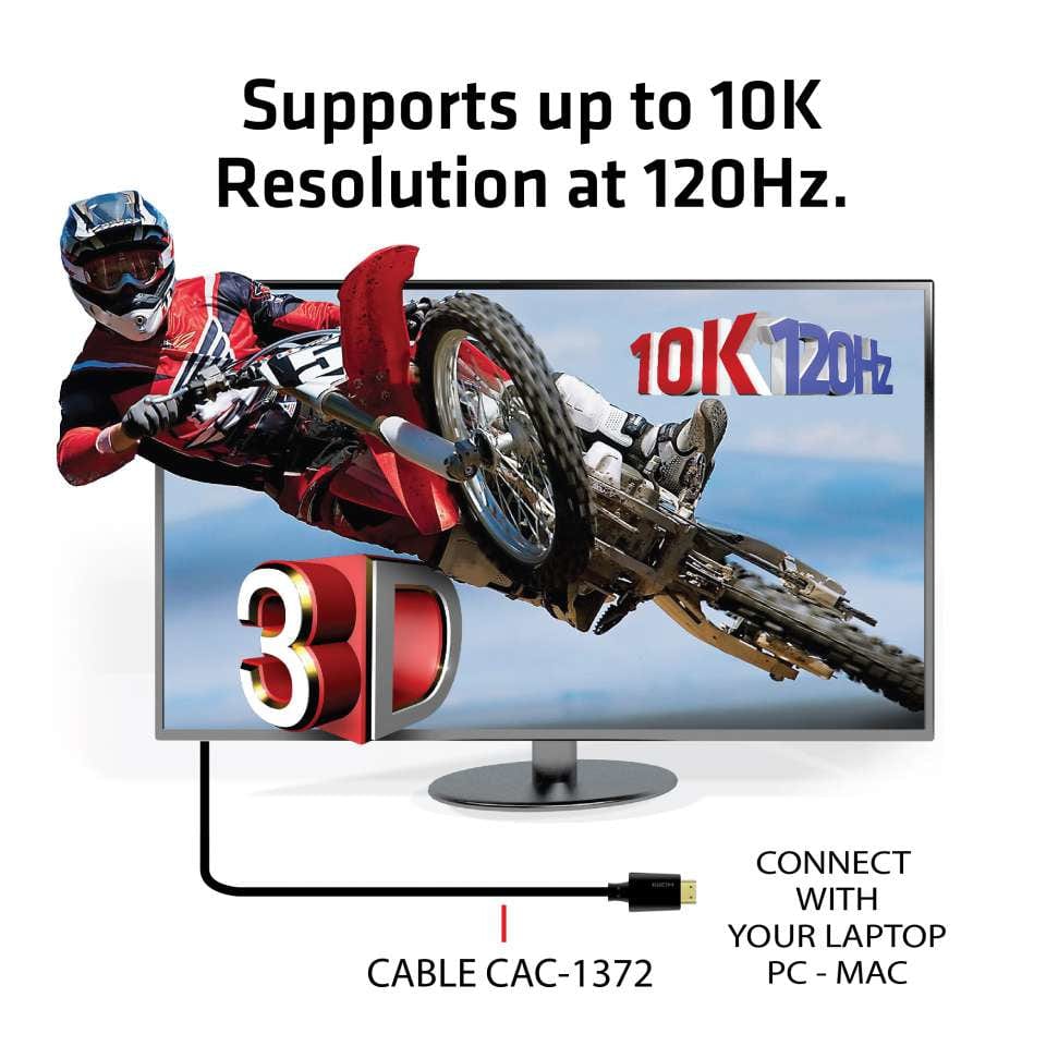 CLUB3D Ultra High Speed HDMI™2.1 Cable 10K 120Hz 48Gbps M/M 2 m./6.56 ft.