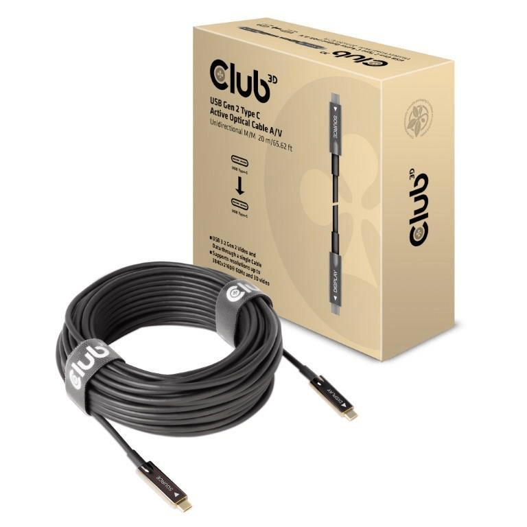 Club3D USB-C Active Optical Cable A/V Unidirectional 20m 4K 60Hz CAC-1589