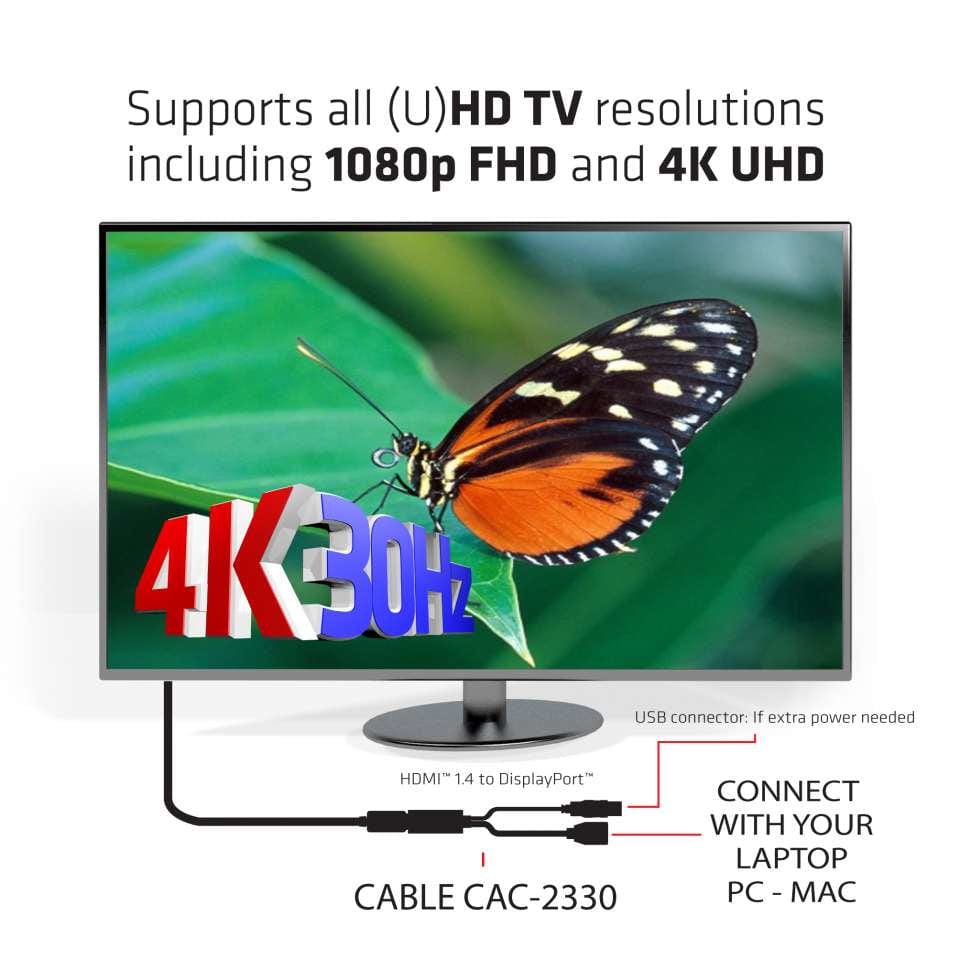 CLUB3D HDMI™ to DisplayPort™ Adapter Male/Female