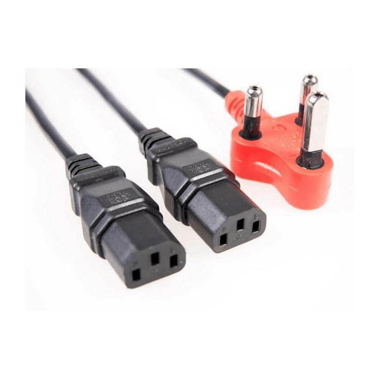 RCT Dedicated 3pin SA Plug to Dual Power Cord for PC and Monitor CB-POWER-2