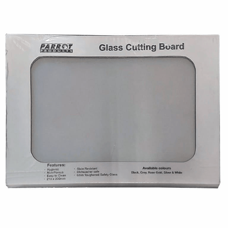 Parrot Glass Cutting Board 210x300mm Grey CB2129L
