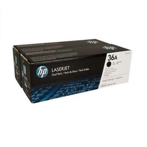 HP 36A Black Toner Cartridges 2,000 Pages Each CB436AF Dual-pack