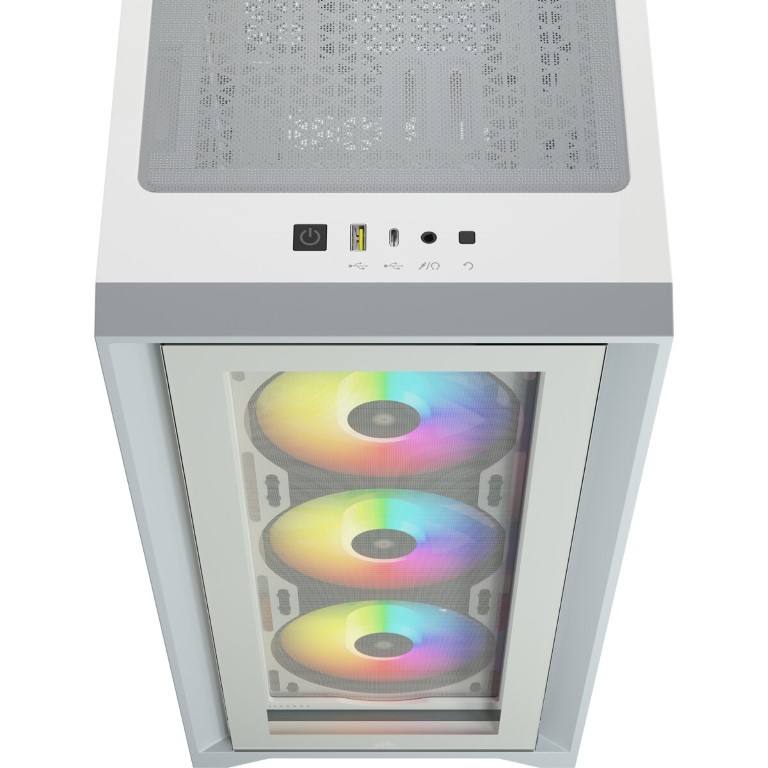 Corsair 4000X iCUE RGB Midi PC Tower White CC-9011205-WW