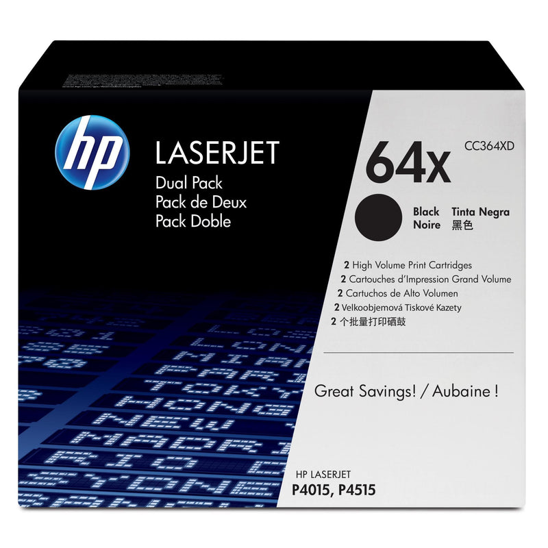 HP 64A Black Toner Cartridge 48,000 pages Original CC364XD Single-pack