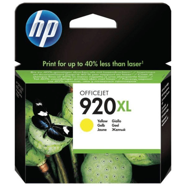 HP 920XL Yellow High Yield Printer Ink Cartridge Original CD974A Single-pack