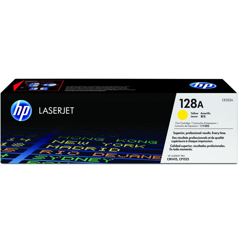 HP 128A Yellow Toner Cartridge 1,300 Pages Original CE322A Single-pack
