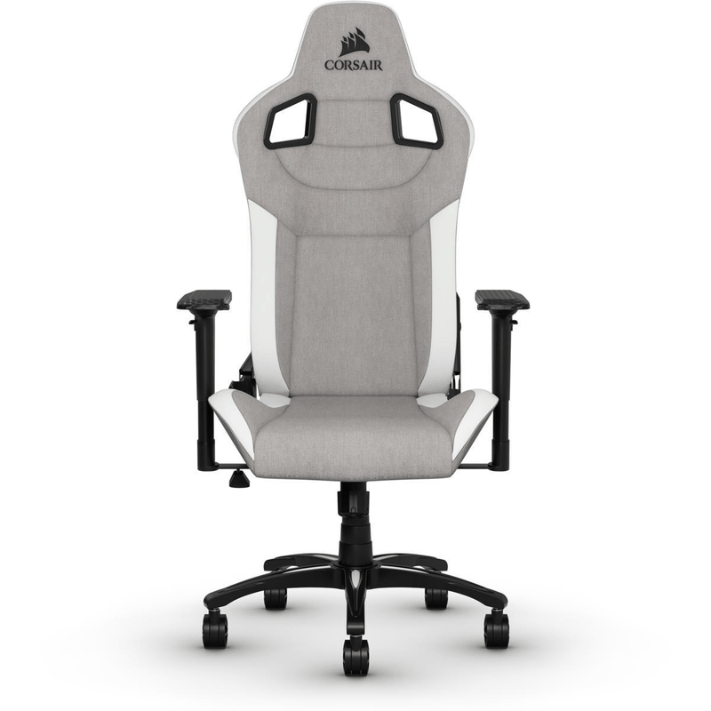 CORSAIR T3 RUSH; Fabric Gaming Chair;Grey/White