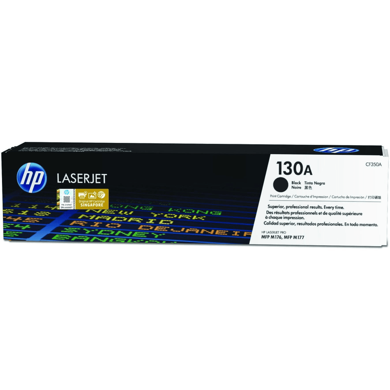 HP 130A Black Toner Cartridge 1,300 Pages Original CF350A Single-pack