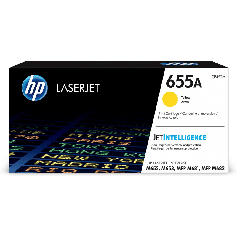 HP 655A Yellow Toner Cartridge 10,500 Pages Original CF452A Single-pack