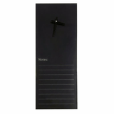 Parrot Glass Clock With Notes 200x580mm Black CG2058B