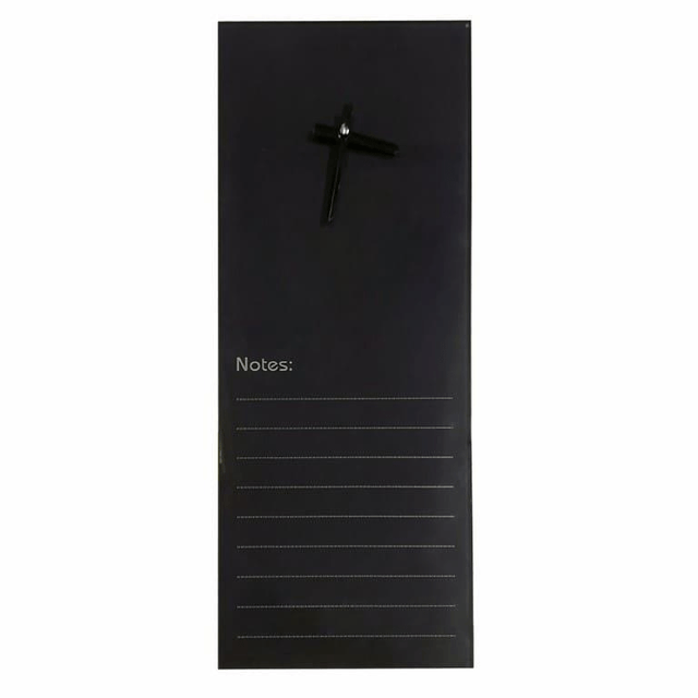 Parrot Glass Clock With Notes 200x580mm Black CG2058B