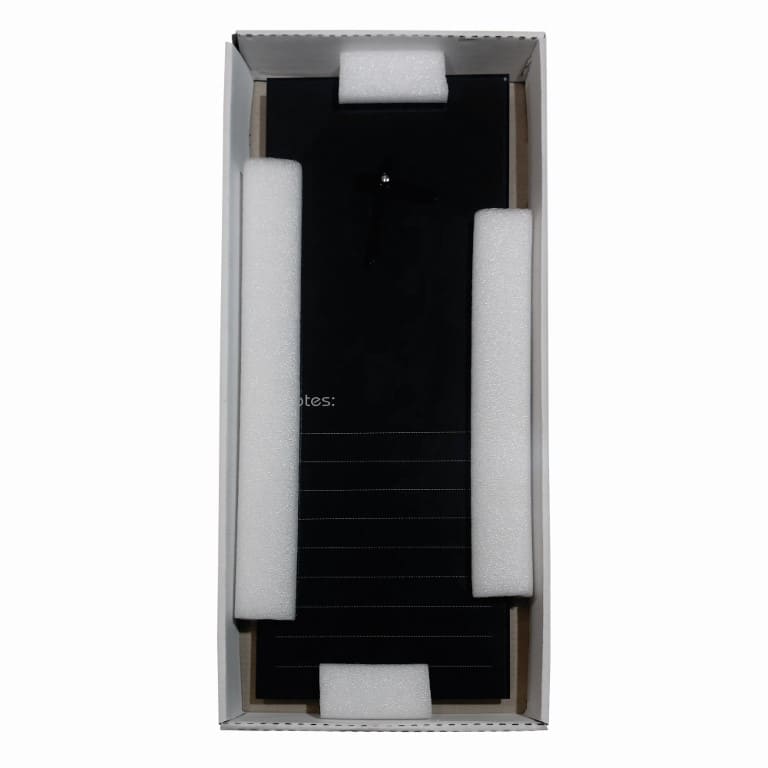 Parrot Glass Clock With Notes 200x580mm Black CG2058B