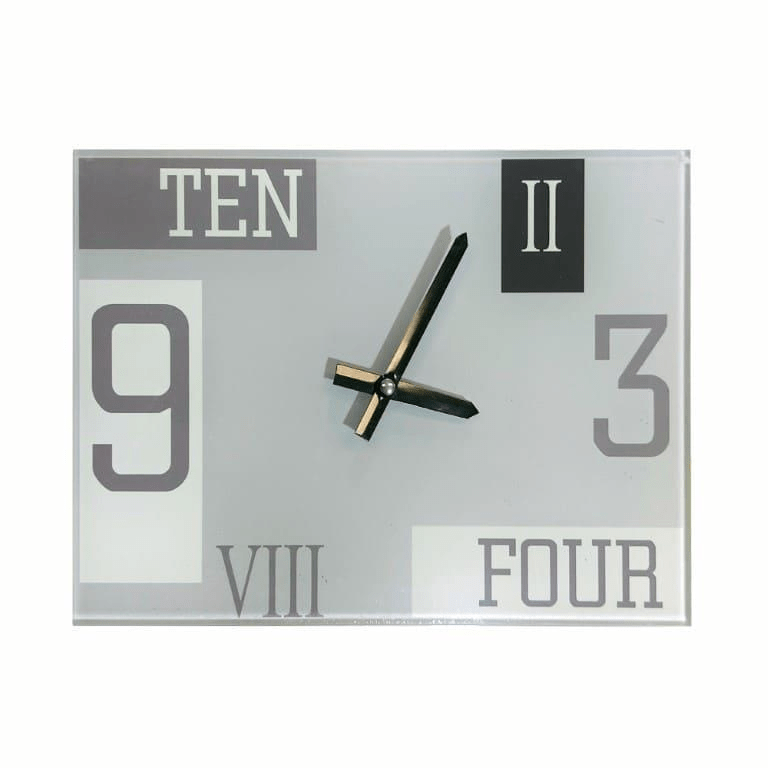 Parrot Glass Clock 210x300mm Grey CG3020L