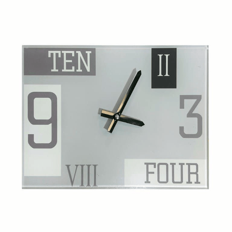 Parrot Glass Clock 210x300mm Grey CG3020L