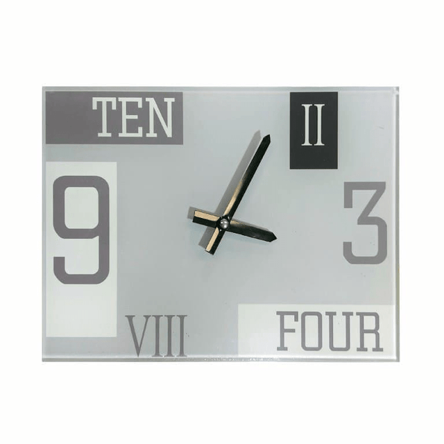 Parrot Glass Clock 210x300mm Grey CG3020L
