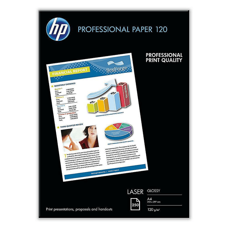 HP Professional Glossy Laser Paper - 120gsm 250 Sheets A4 CG964A