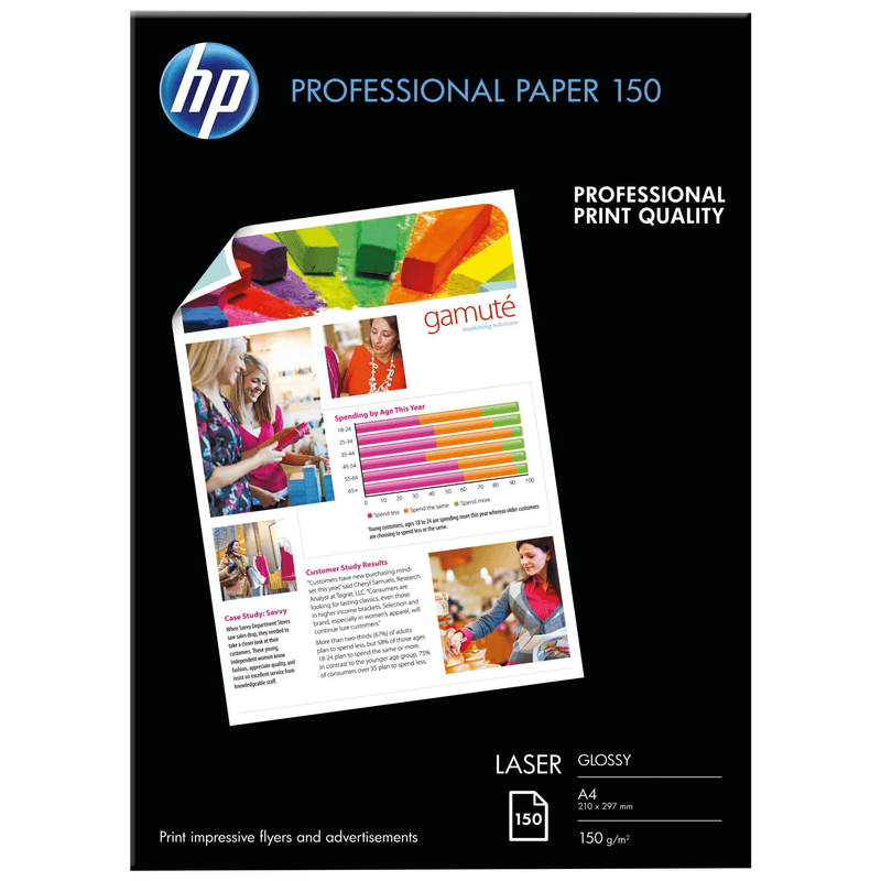 HP CG965A Printing Paper A4 (210x297mm) Gloss 150 Sheets White